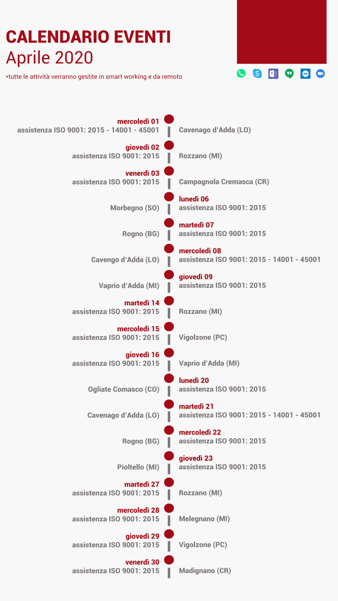Eventi Aprile 2020
