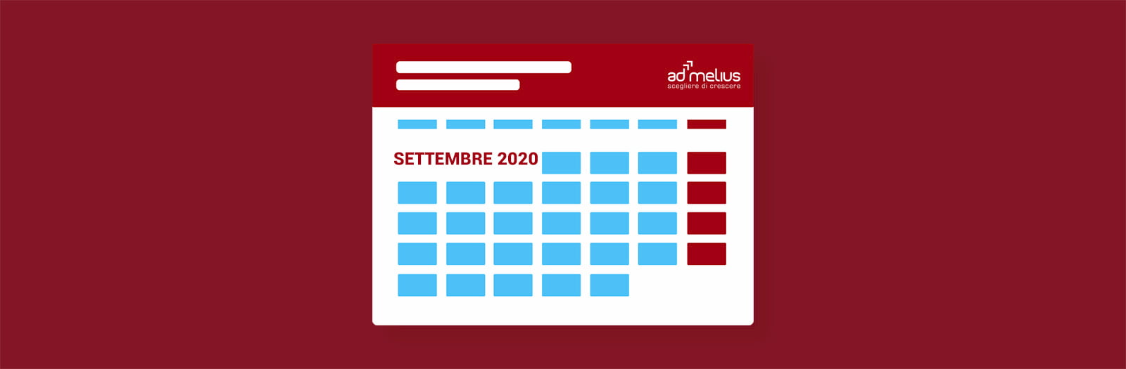 CALENDARIO EVENTI SETTEMBRE 2020