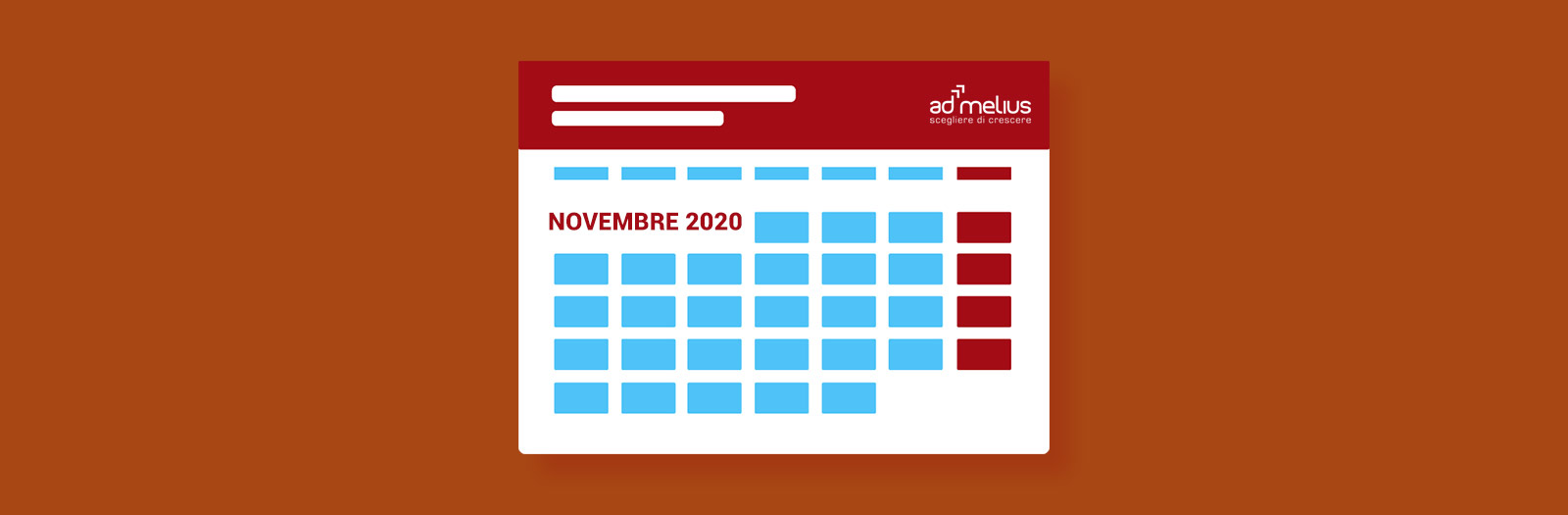 CALENDARIO EVENTI NOVEMBRE 2020